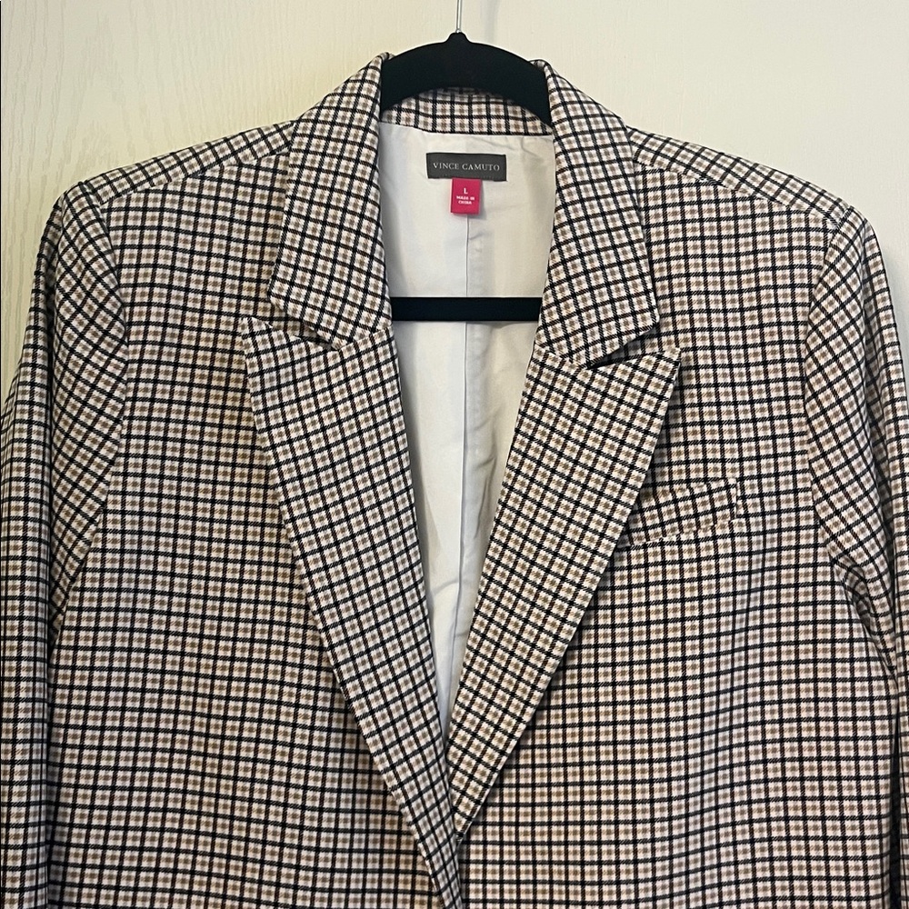Vince Camuto Black and White Patterned Blazer - Picture 2 of 8